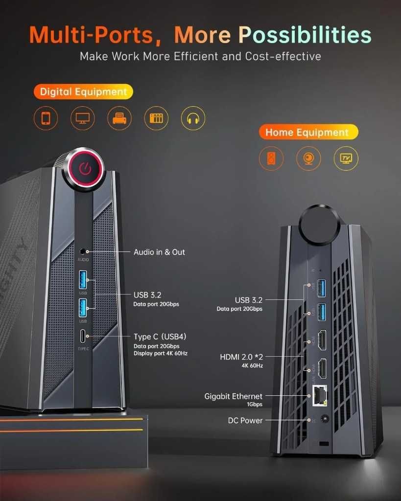 Mini PC Intel i9-11900H SSD 512GB DDR4 16GB 3200MHz ACEMAGIC AD08