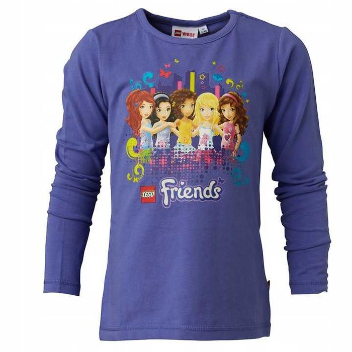 fiolet bluzka t-shirt z długim rękawem LEGO Wear Lego Friends 140