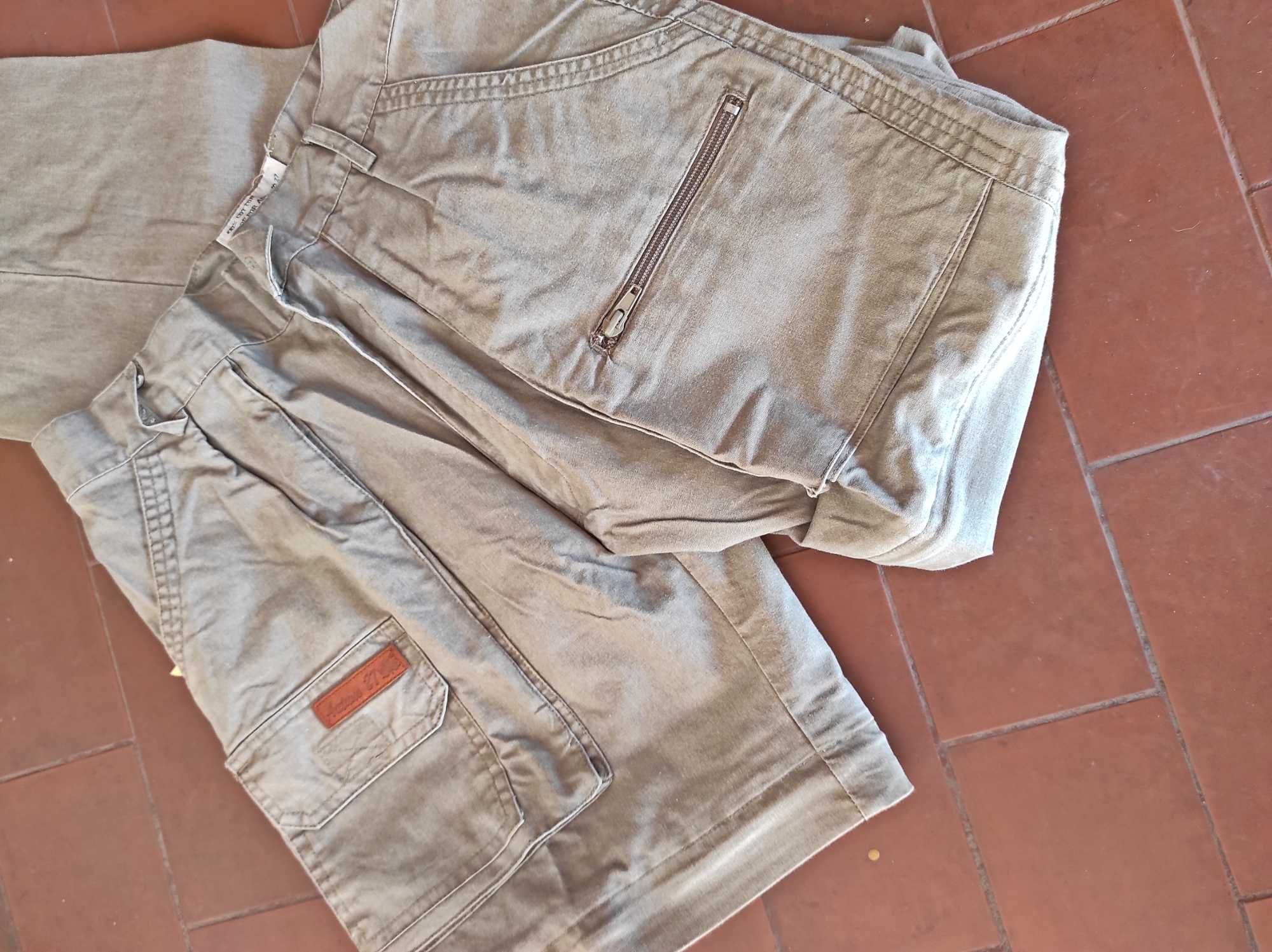 Calça/Calção Verde Lavado 100% Algodão