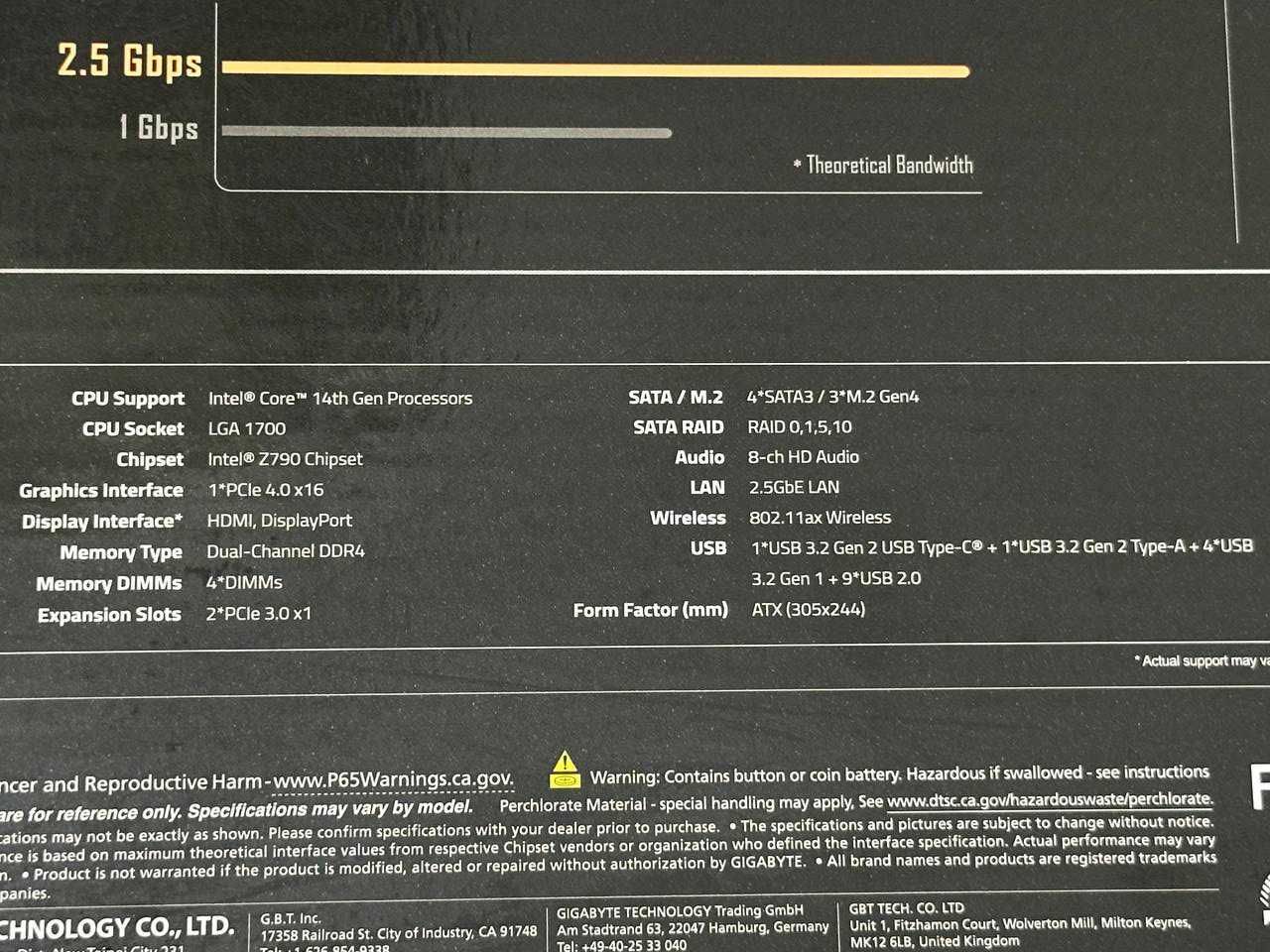 Материнська плата Gigabyte Z790 S DDR4 (Wi-Fi+Bluetooth)