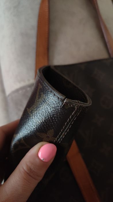 Duża torba LV ze skórzanymi rączkami shopper LV