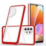 Clear 3in1 etui do Samsung Galaxy A32/5g żelowy pokrowiec z ramką czer