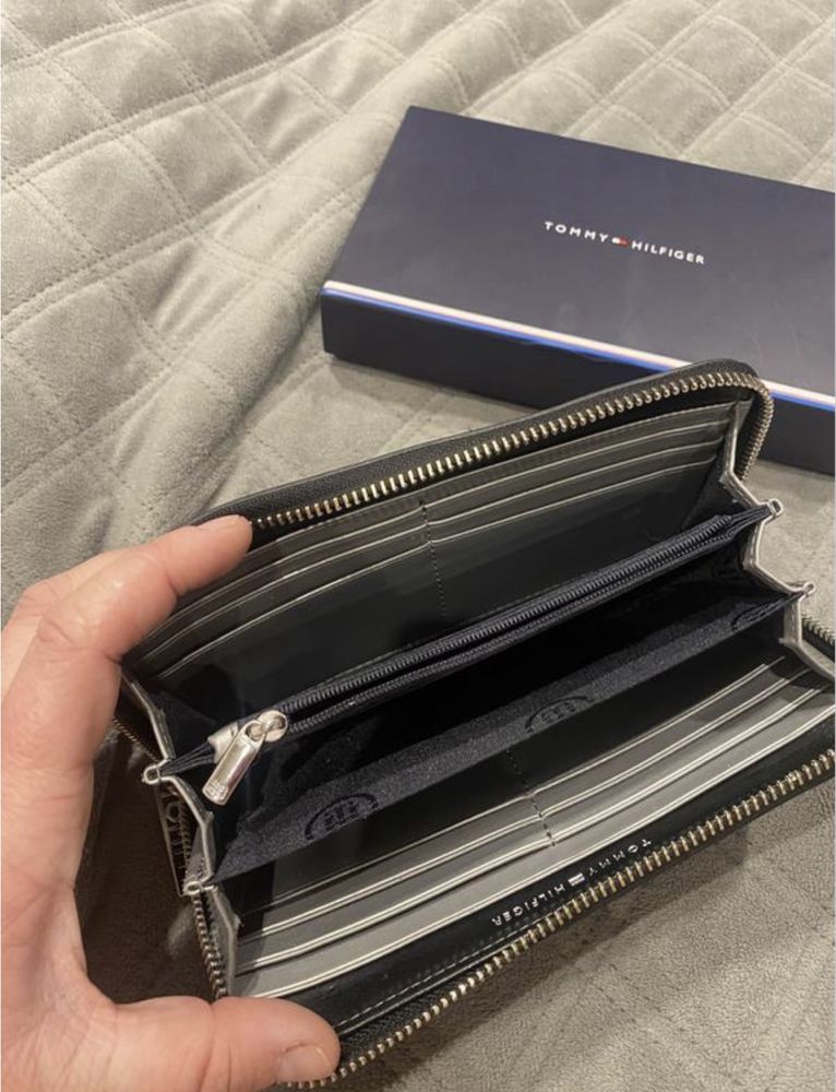 Tommy Hilfiger кошелек оригинал кожа черный