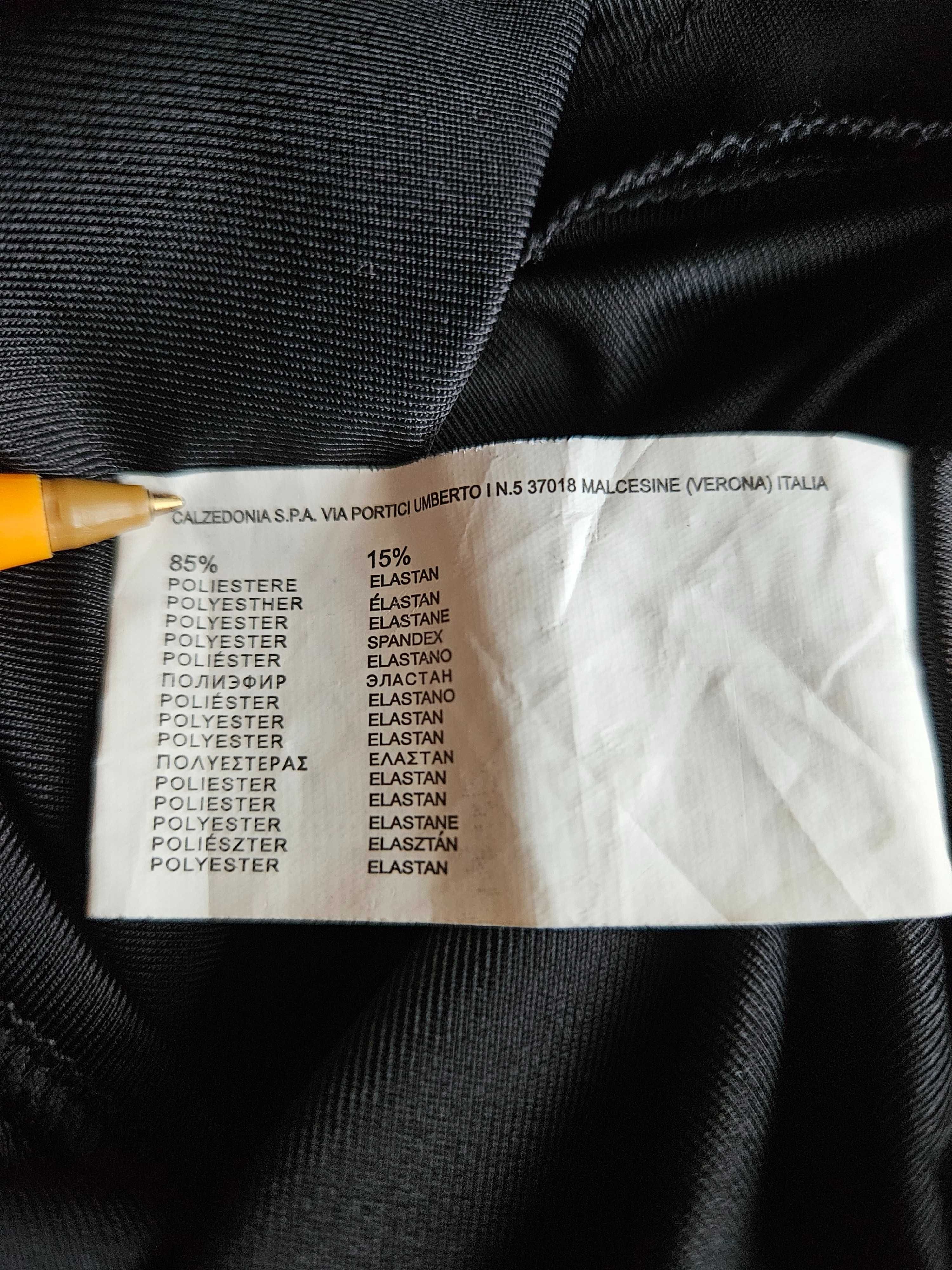 Czarne obcisłe spodnie / legginsy z lampasem Tezenis rozm. M/38