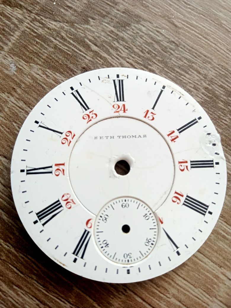 Porcelanowy cyferblat do zegarka kieszonkowego