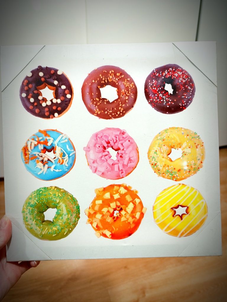 Obrazek płótno pączki donuty rama