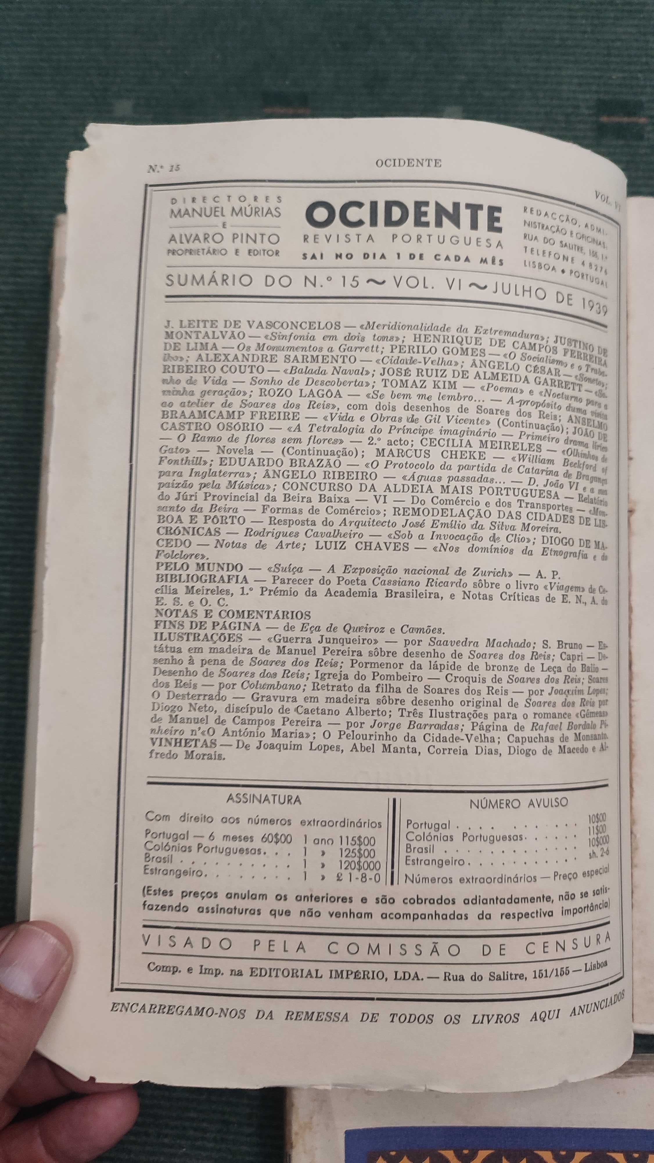 5 Revistas Ocidente Revista Portuguesa - 1939
