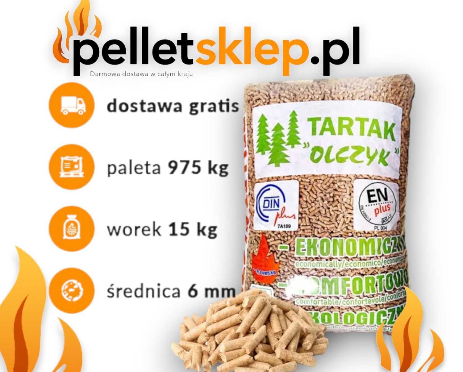 PELLET ENplus A1 pelet 6mm dostawa Kurierem GRATIS cała Polska