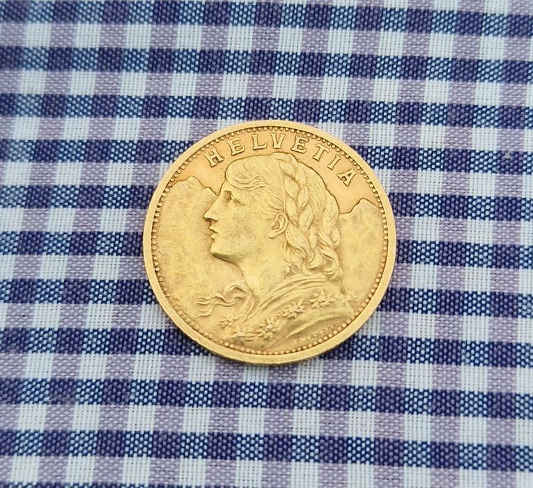 20 Francos Suiços Au 900‰ 1899 B 6,5g