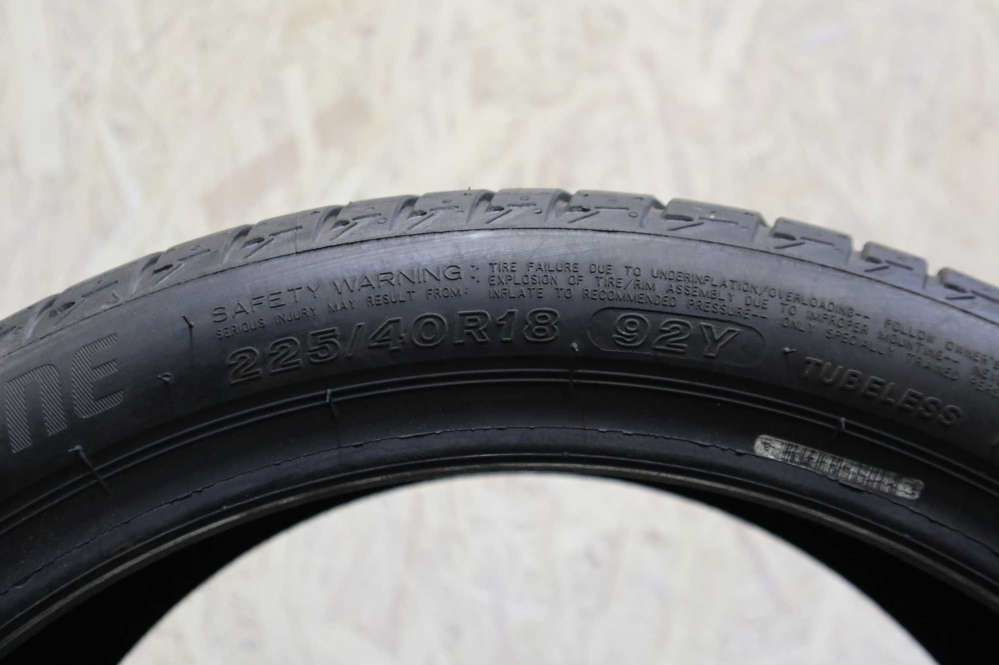 Пара літніх шин Bridgestone	Turanza T005	225/40 R18	2022