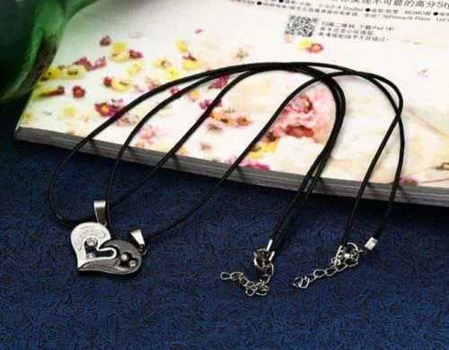 2X colar fio pendente coração dia dos namorados romantico aniversário