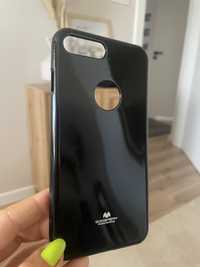 Mercury Etui / case na telefon IPhone 7+ damskie czarne lekki brokat