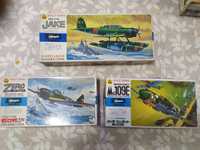 Modelismo Hasegawa 1/72 -3 kits avião-Zero/Messerschmitt/Jake