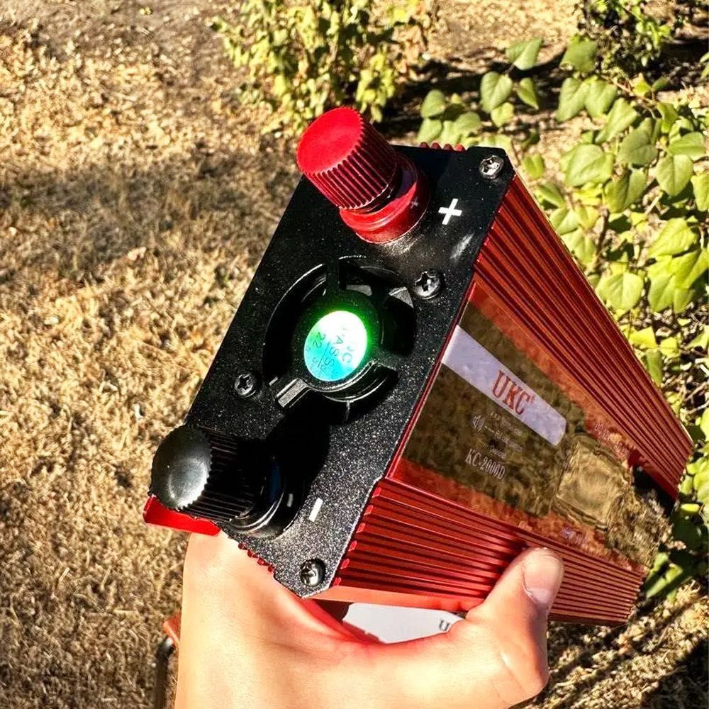 Перетворювач напруги з 12V на 220V, 2000W + LCD, KC-2000D