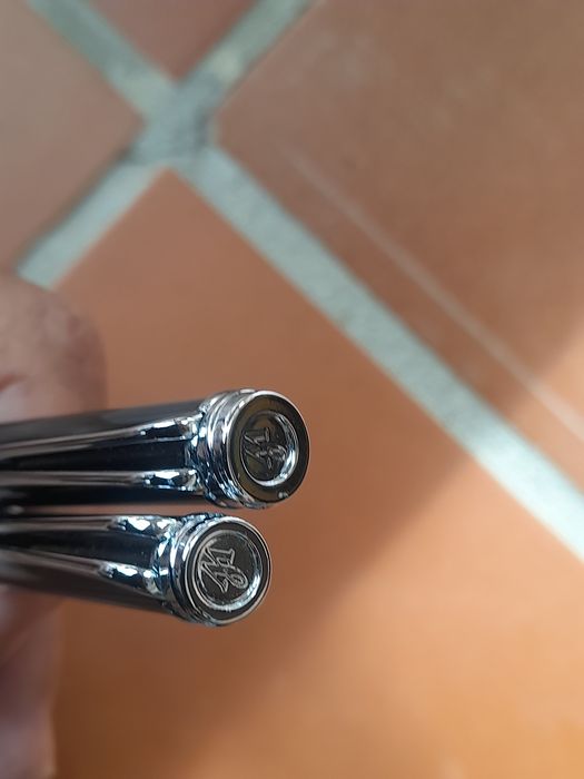 Conj. Canetas Waterman Harmonie preto e platina