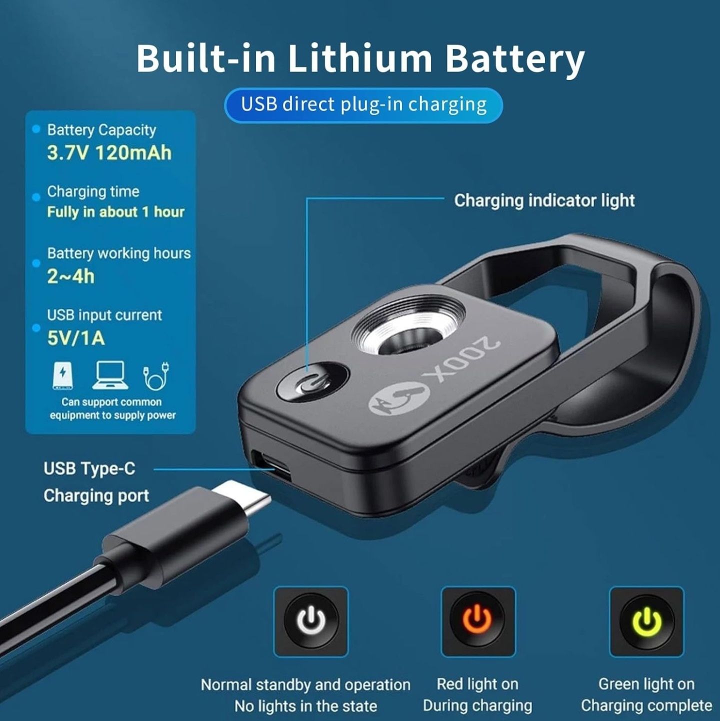 lente microscópio de ampliação com LED para smartphone
