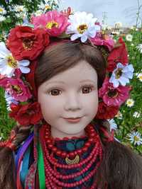Колекційна фарфорова лялька кукла №19 украинский костюм українка 55cм