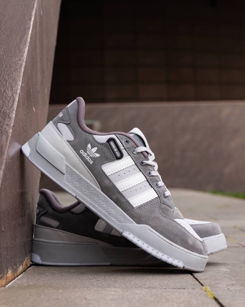 Мужские кроссовки адидас форум лоу Adidas Forum Low Grey White [40-44]