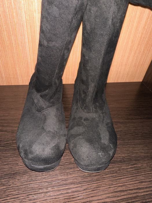 Нові 42-43 розмір ботфорди чорні стрейч шикарні