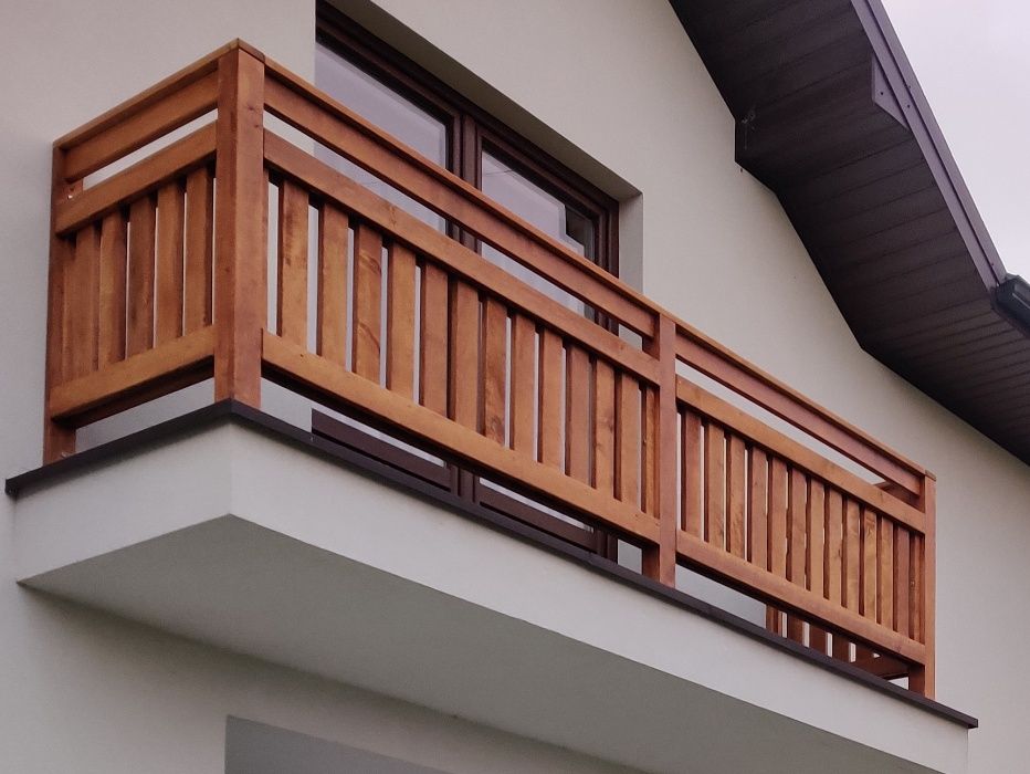 Barierka drewniana olchowa, balustrada, przesło,balkon,taras