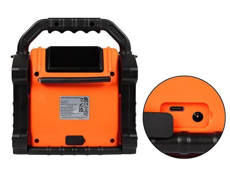 Radio budowlane przenośne BLOW RA14 AM/FM Bluetooth USB AUX SD 77-552#
