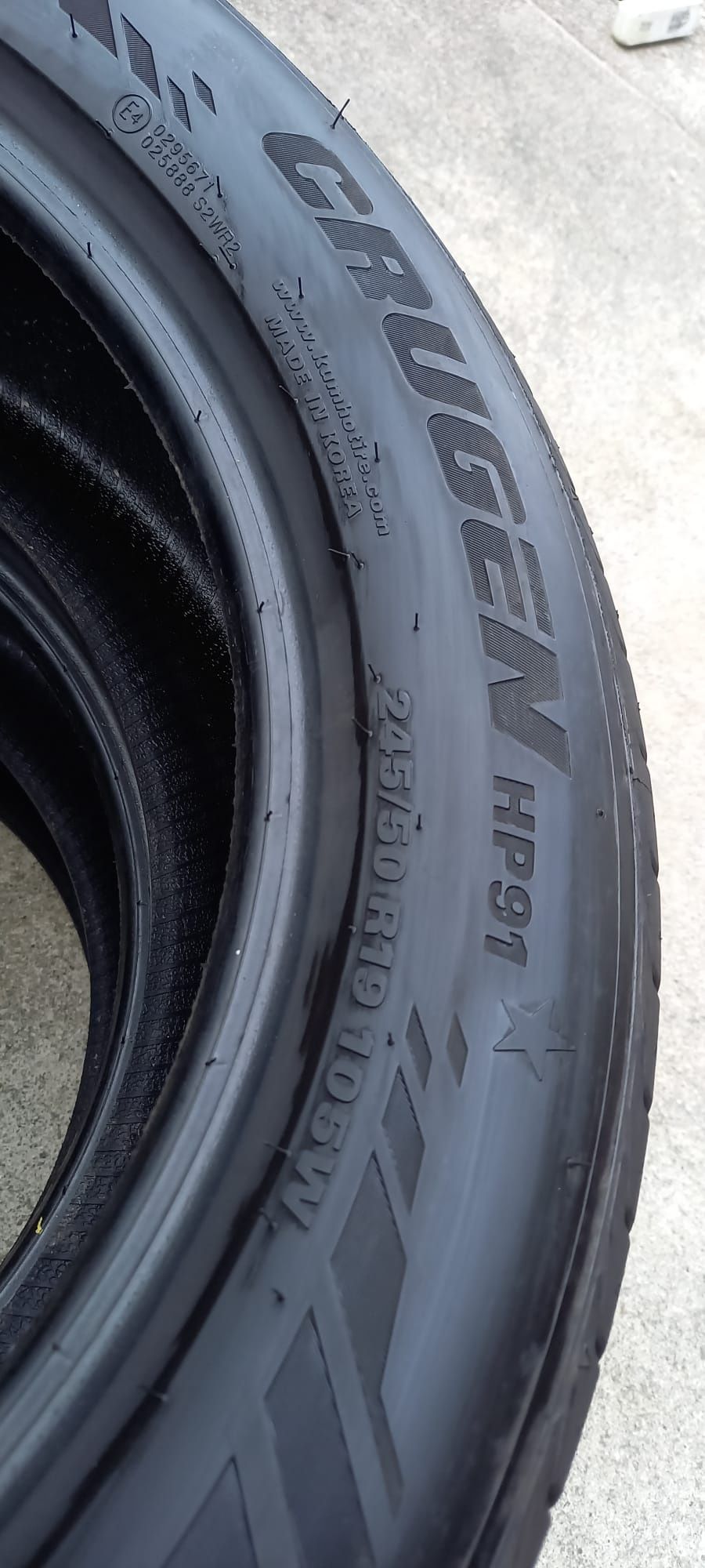 4x 245/50/19 Kumho Crugen HP91 komplet opon letnich 2021r. 6mm