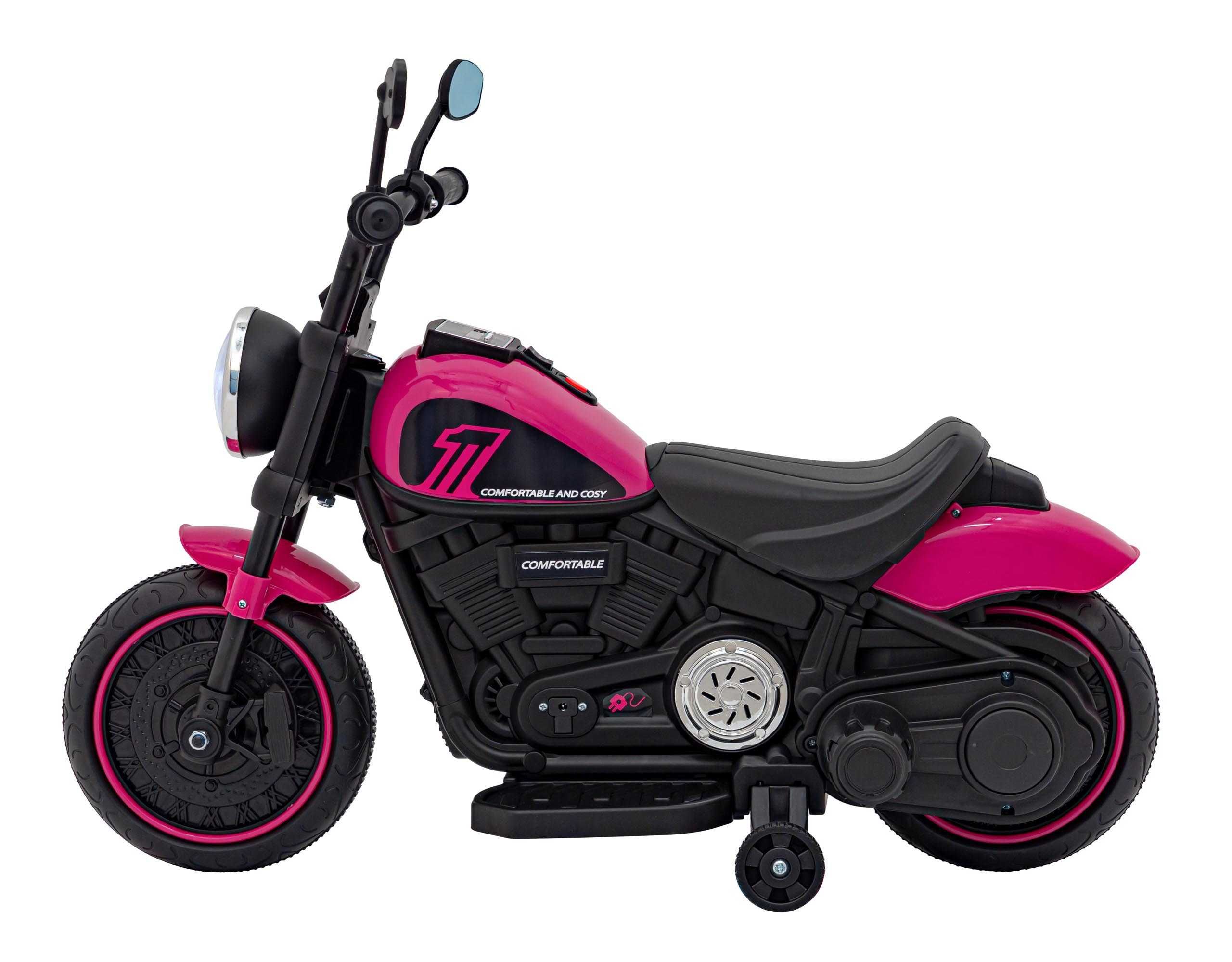 Motorek na akumulator dla dzieci Chopper FASTER Różowy 2-3 latka