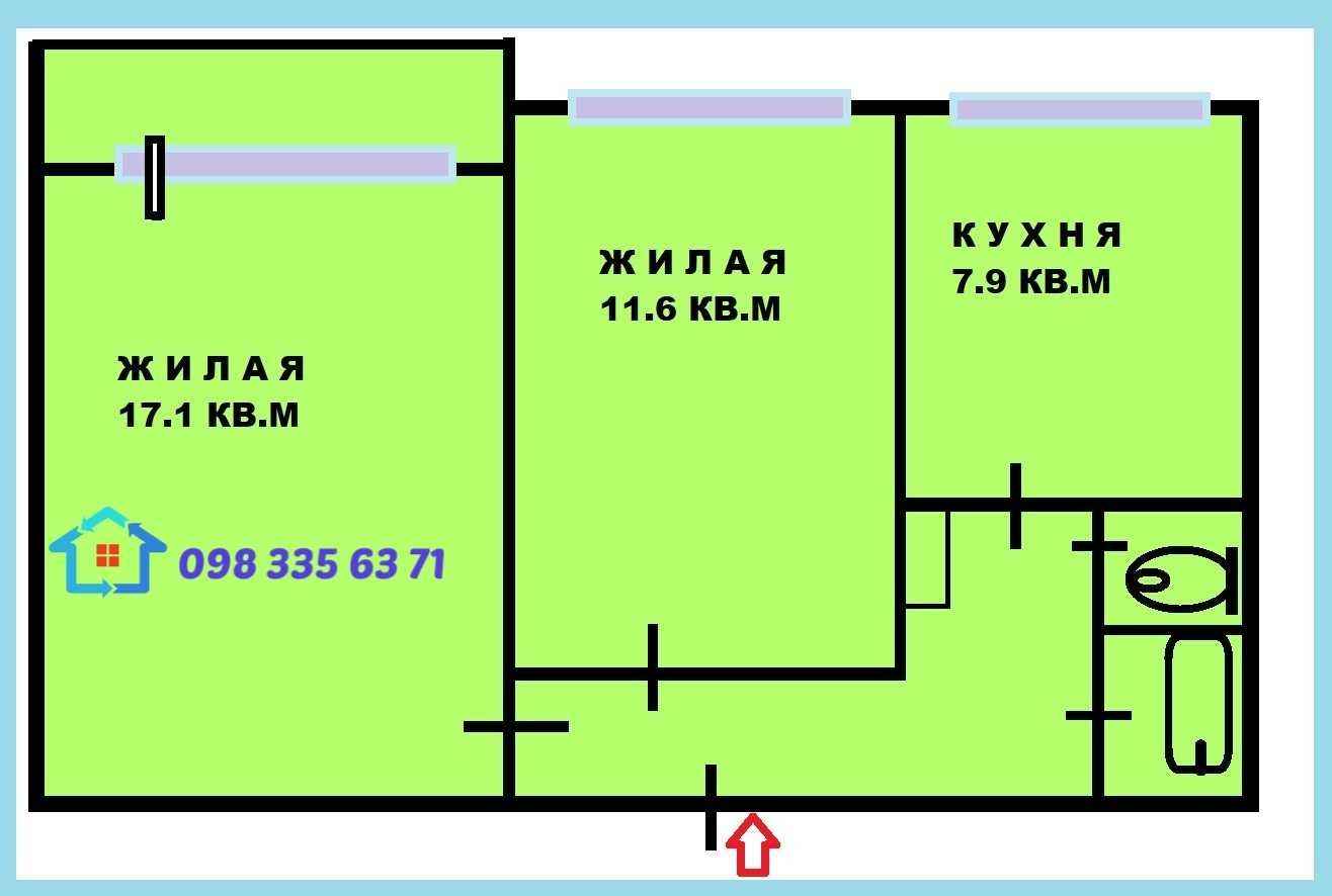 ПРОДАЖА 2- х комн. квартиры, 2 мкр. Левый берег