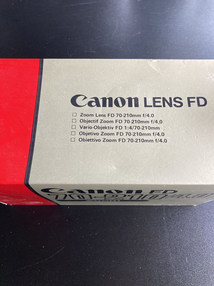 Caixa Original Lente Canon FD 70-210mm f4