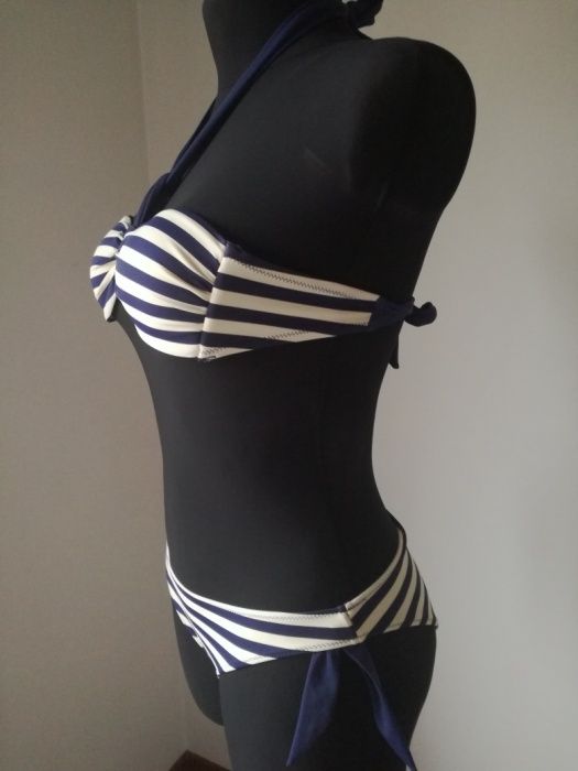 Strój kostium kąpielowy dwuczęściowy bikini na plażę basen S 36 38 A B