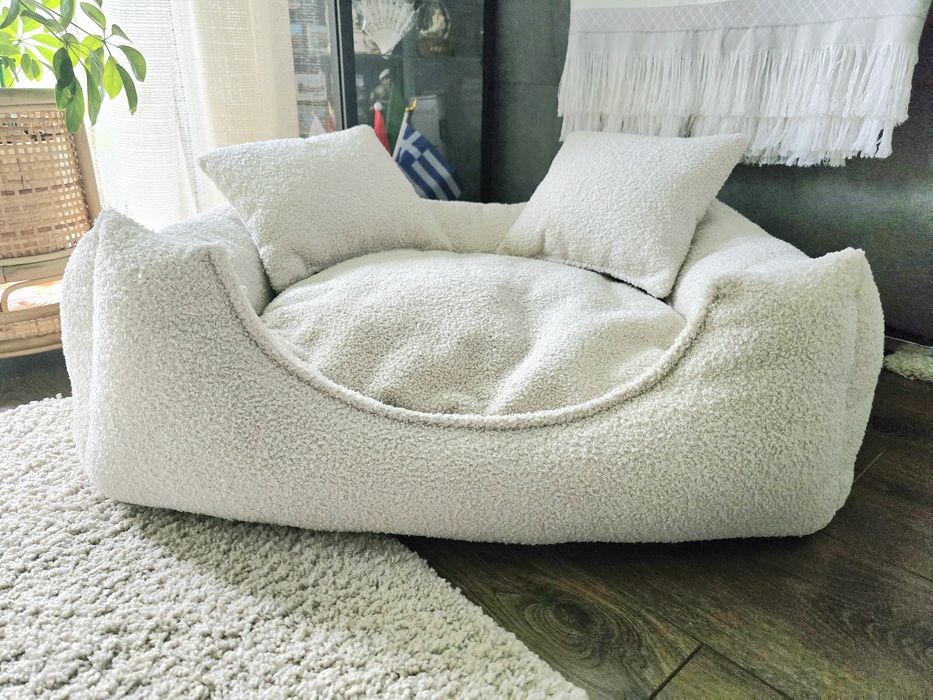 Duże legowisko baranek dla pieska 80x60