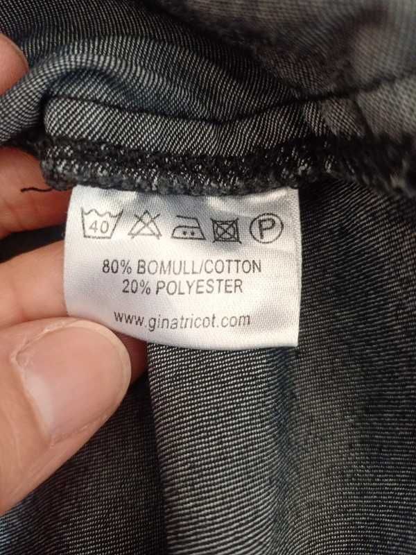 Czarna jeansowa bluzka tunika ginajeans r.32