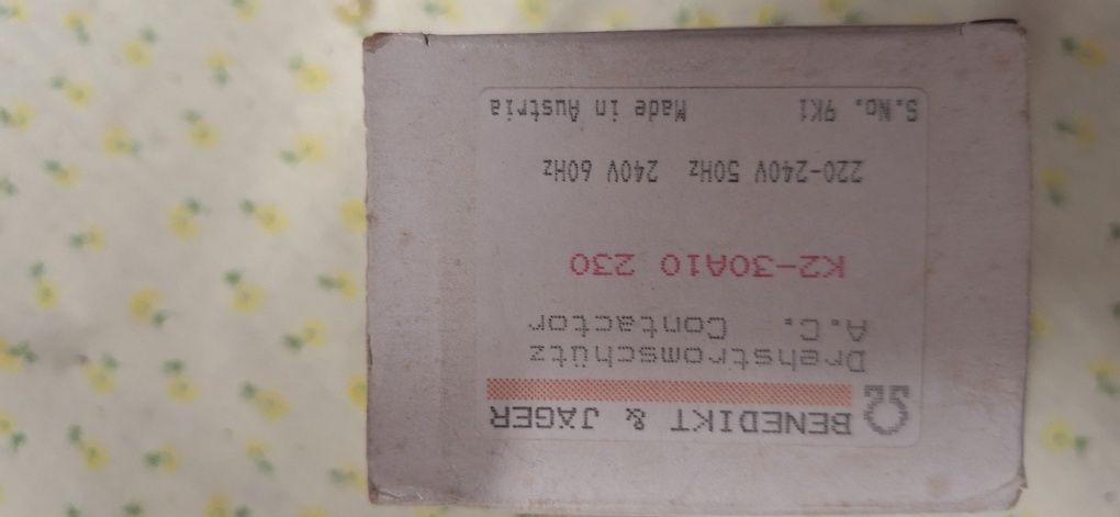 Przekaźnik elektryczny szynowy stycznik K2-30 A10 Benedikt & Jager