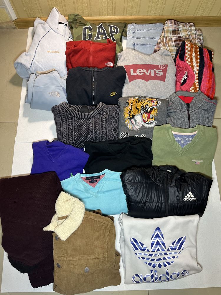 Пак одягу та взуття nike, adidas, gucci, diesel, polo, levis, tnf