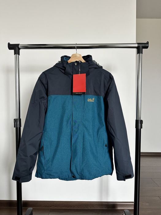 Тепла куртка витрівка на мембрані 2в1 з флісовою кофтою Jack Wolfskin