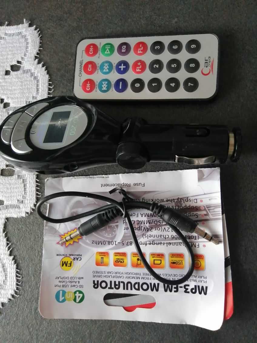 Samochodowy TRANSMITER FM odtwarzacz MP3
