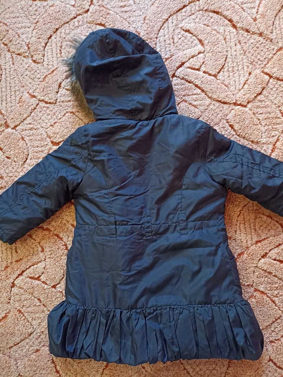 Куртка пальто зимнее Wojcik 3-4 года, темно-синее (98-110)
