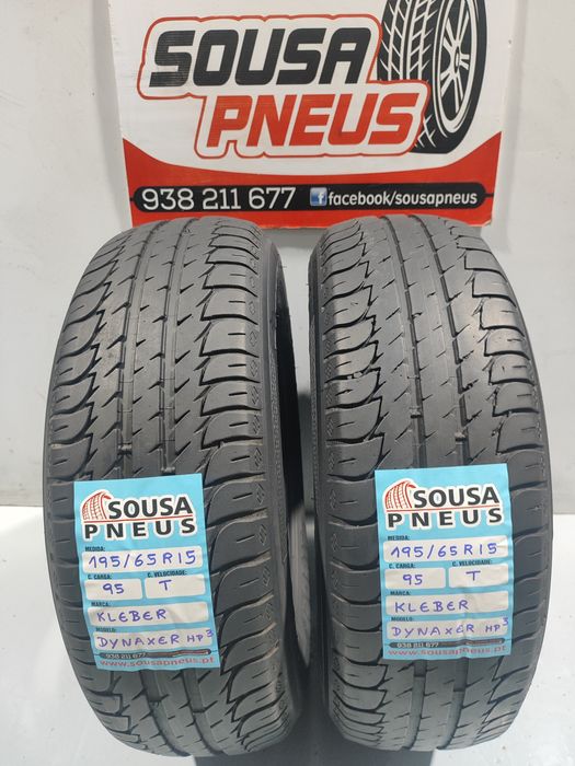 2 pneus semi novos 195-65R15 kleber - Oferta dos Portes
