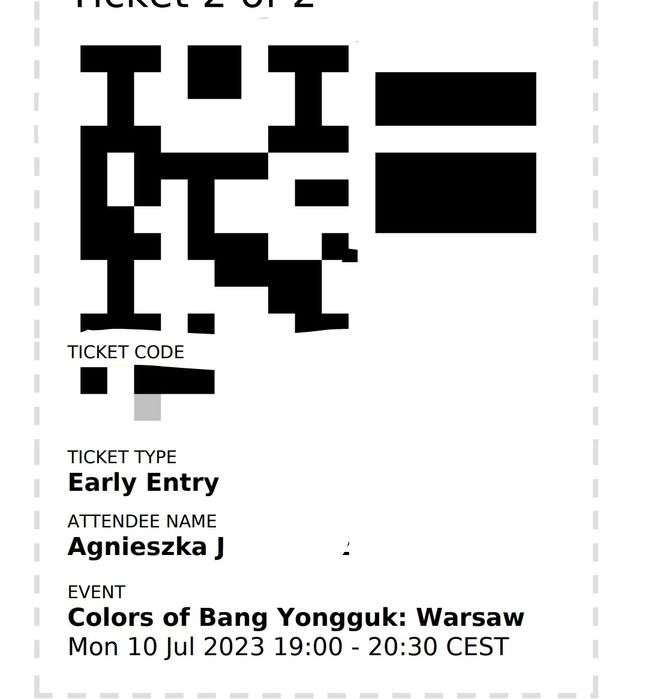 Bilet na koncert Colors of Bang Yongguk Warszawa Early Entry
