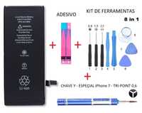 Kit Bateria iPhone 7 + Adesivo + kit de ferramentas + Chave Tri-Point