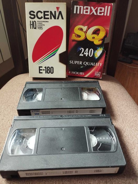 Kasety VHS ReAnimator 1 i 2 , SMAKOSZ 1 i 2 Stereo Horror Grozy