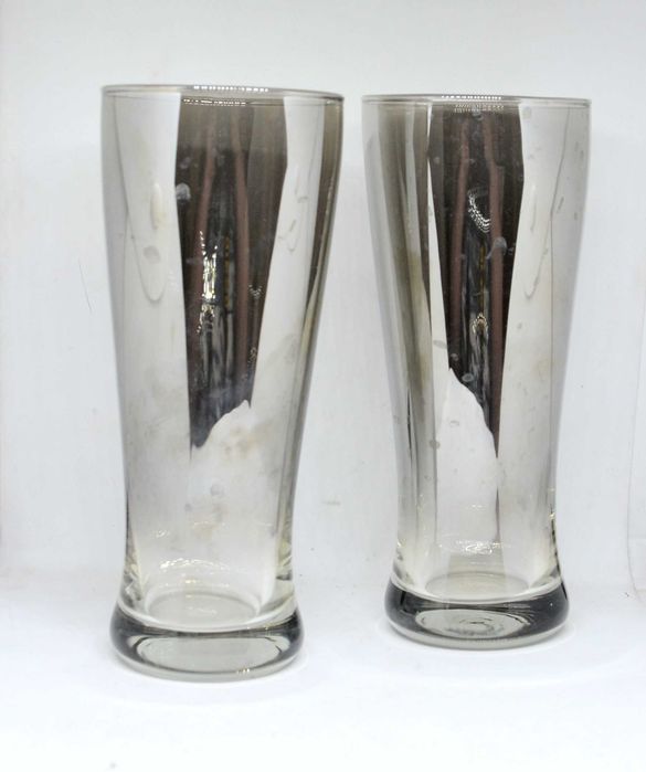 Szklanki Pokale Do Piwa Szkło Dymione Zestaw 2 sztuk