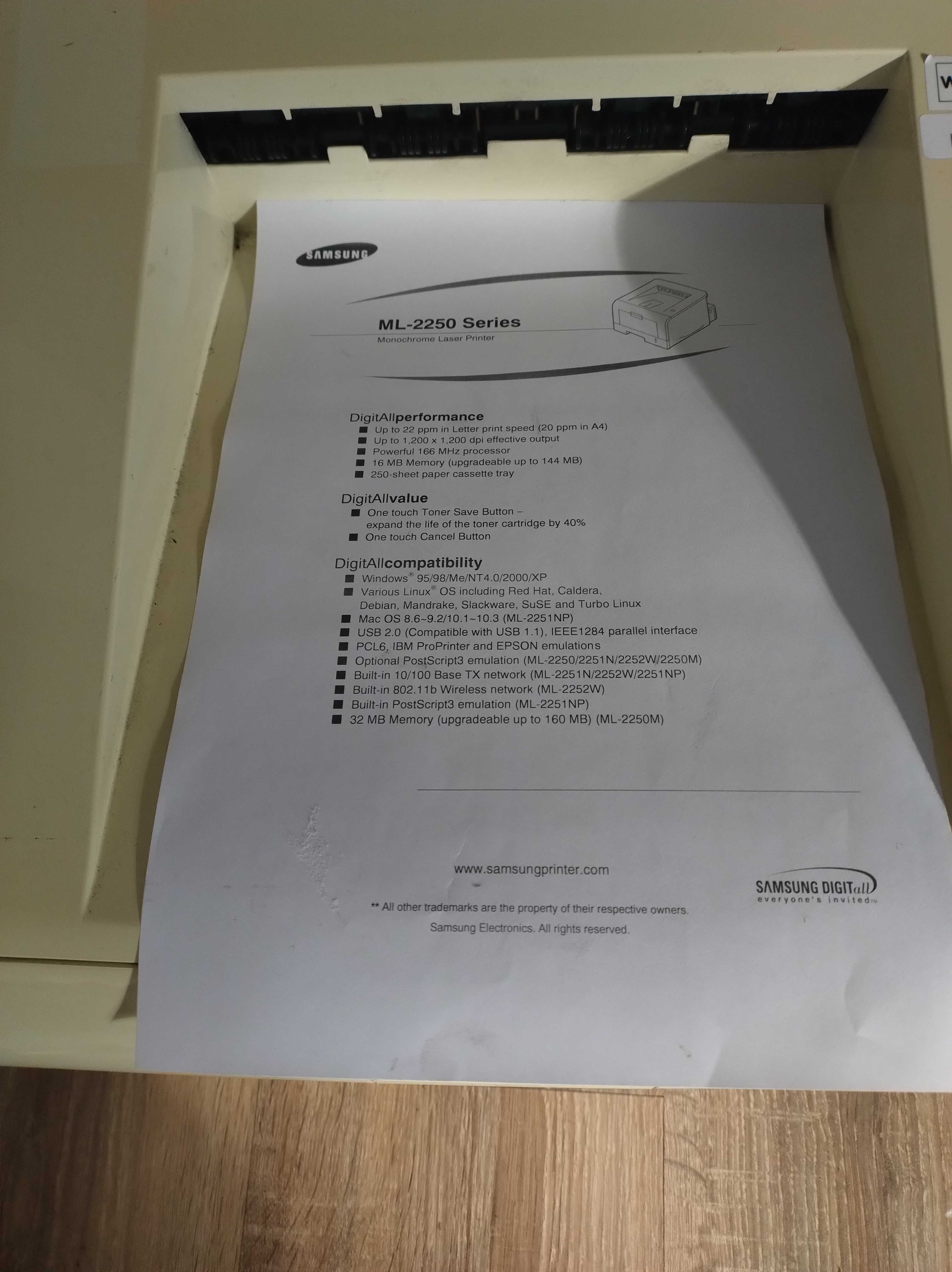 Drukarka laserowa Samsung ML-2250