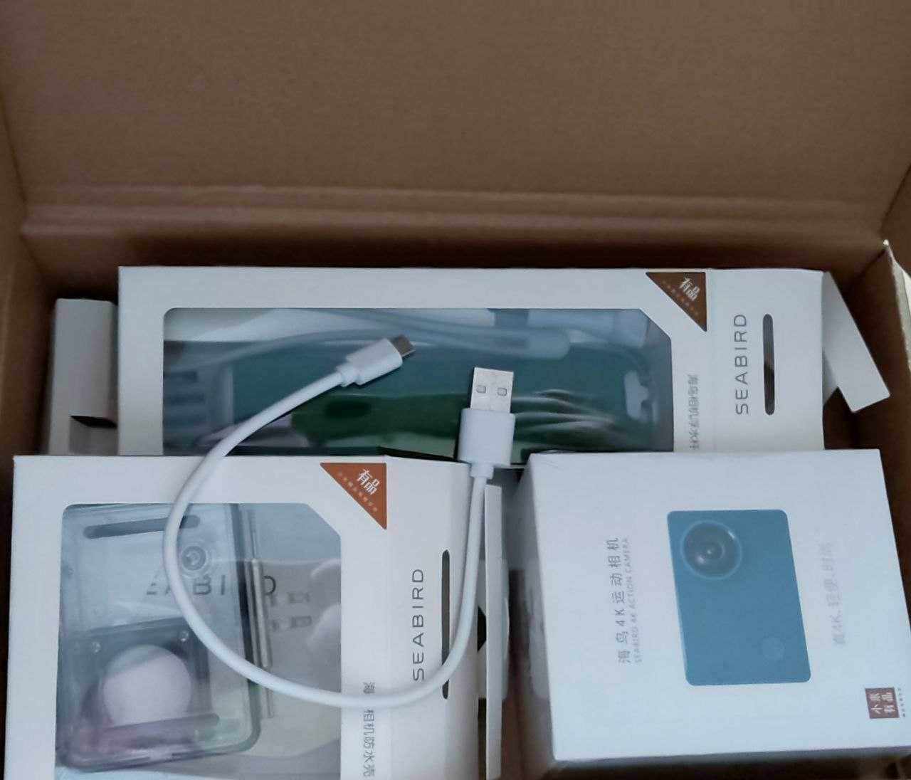 Екшн-камера Xiaomi Seabird 4k + монопод + аквабокс