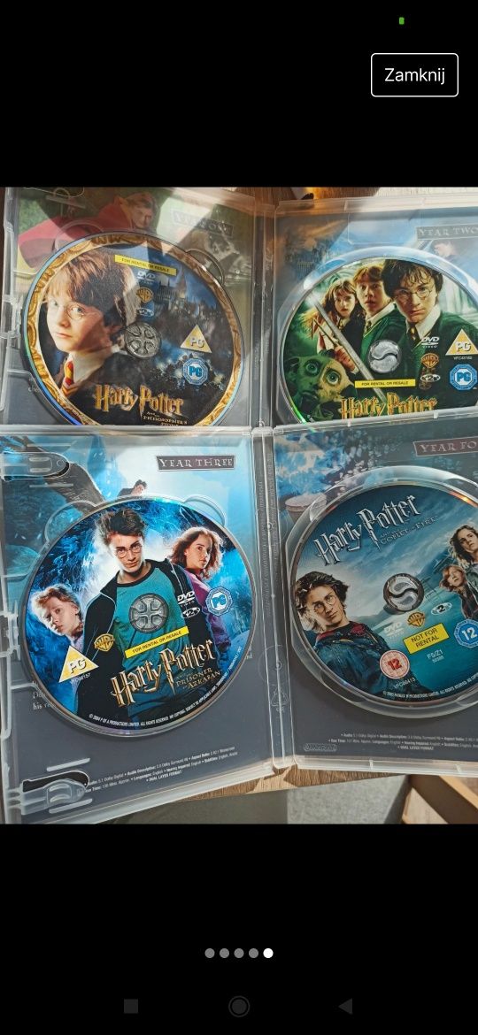 Harry Potter film wszystkie części komplet na DVD w języku angielskim