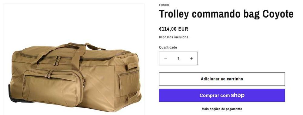 Mala de Viagem estilo Militar 136litros