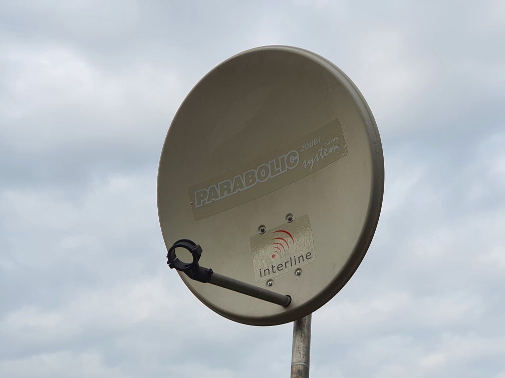 Antena paraboliczna, satelitarna 2,4 GHz  20dBi Interline Internet