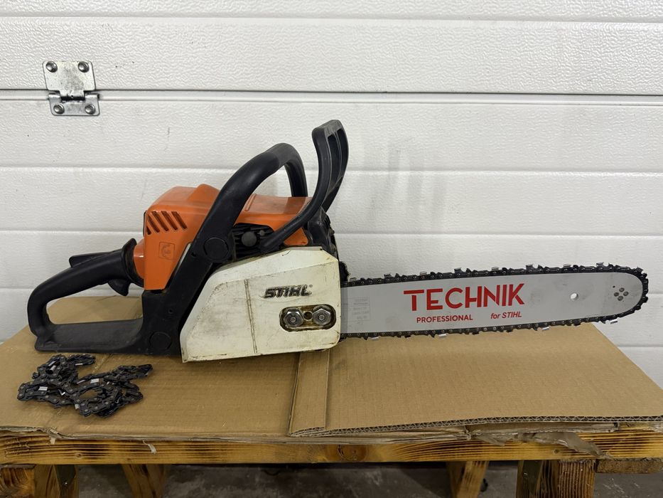 Stihl MS180 pilarka łancuchowa, nowa prowadnica dwa lancuchy