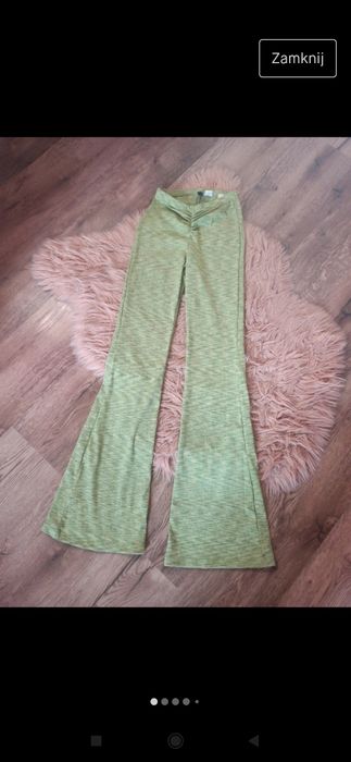 H&M prążkowane dzwony materiałowe XXS