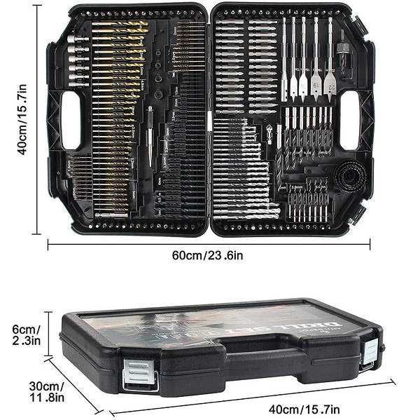 Набір в кейсі інструментів 246 в 1 біти свердла коронки Drill Set box